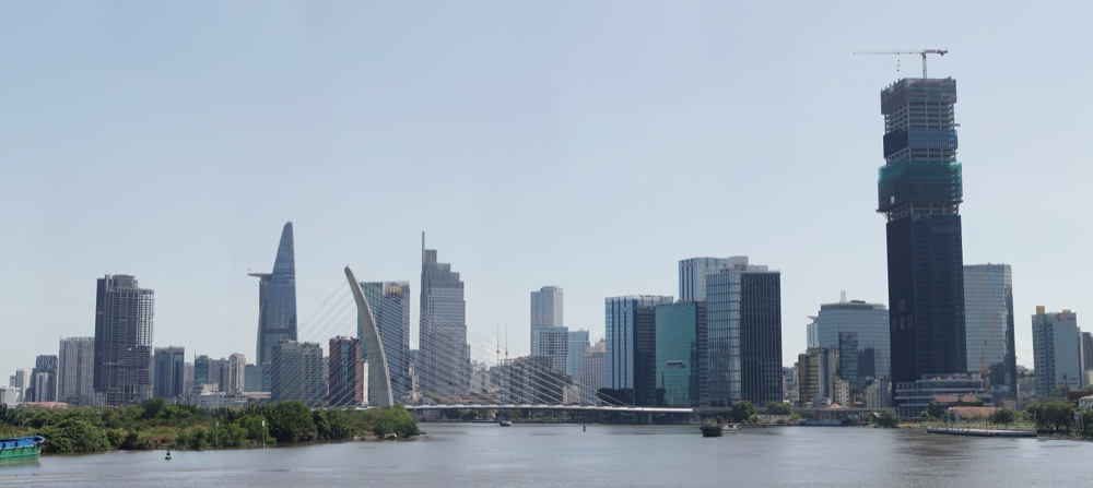The Ho Chi Minh City skyline seen across the Saigon River